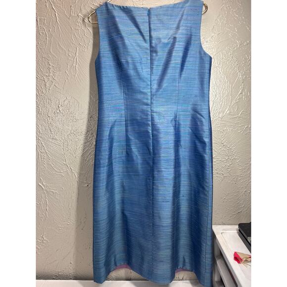 Kay Unger Womens Silk Beaded A-Line Dress With Jacket Outfit Evening Glam Size 8 - Picture 7 of 11